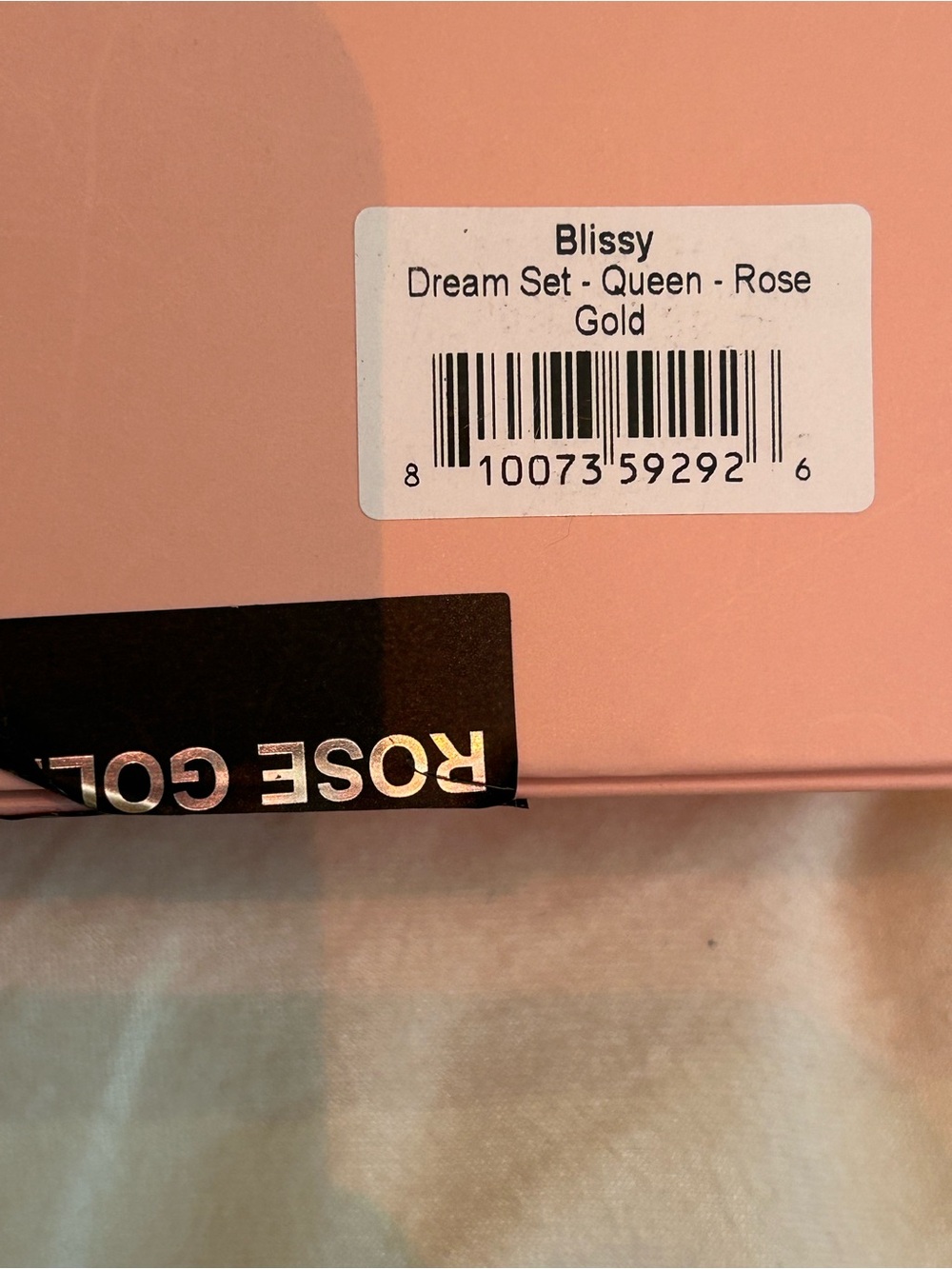 Bliss Pure Silk Standard Pillow Case and Sleep Mask in Rose Gold - Picture 9 of 9